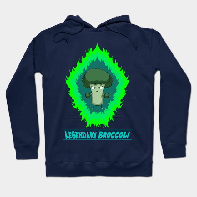 Legendary Broccoli, extremely powerful broccoli! Hoodie by mrbitdot